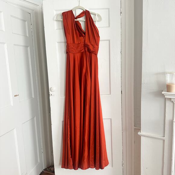 Azazie Paprika One Shoulder Dress - Picture 11 of 16